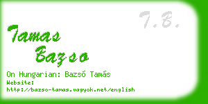 tamas bazso business card